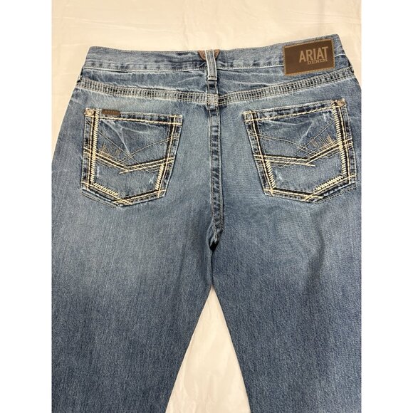 Ariat M5 Ridgeline Gambler Straight Leg Fit Low Rise Jeans Men’s 34x31 Denim - Picture 5 of 16